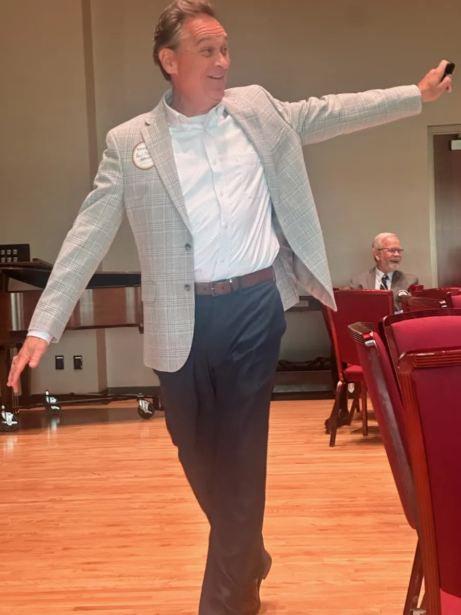 Paul Chappell engaging the room