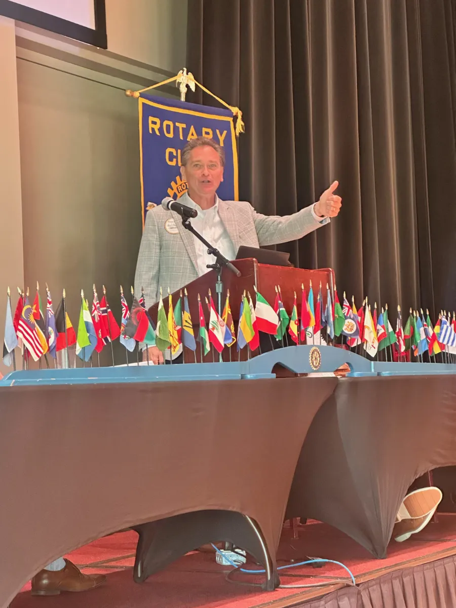 Paul Chappell speaking at Rotary Club