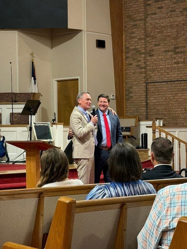 Paul Chappell with Brother Brandon at a church event